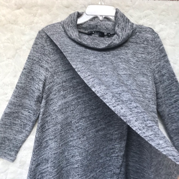 NWOT  P. Luca Milano Gray Split Front Tunic Sz SM - Picture 4 of 8